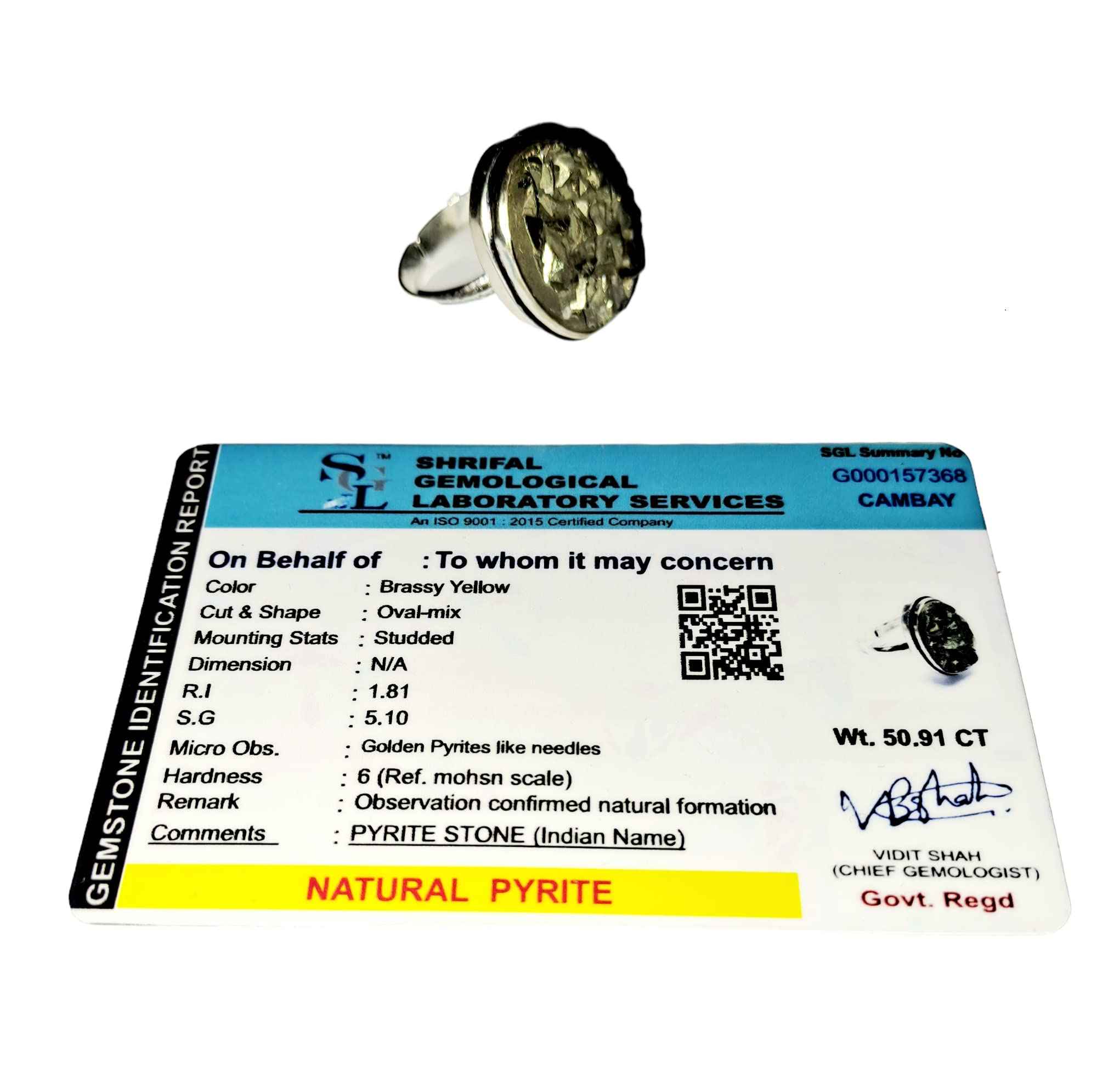 Divinity Crystals Golden Pyrite Crystal Ring - Unisex Adjustable Ring for Wealth, Prosperity, and Good Luck Default Title